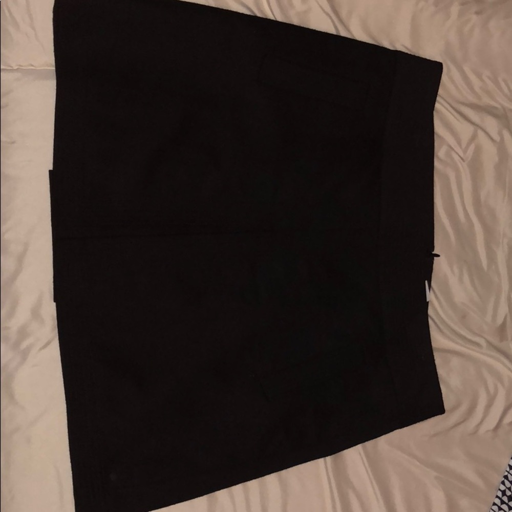 Jcrew black wool mini skirt